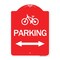 Signmission Bicycle Parking W/ Bidirectional Arrow, Red & White Aluminum Sign, 18" x 24", RW-1824-24314 A-DES-RW-1824-24314 - alternate 1